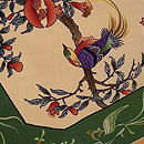 ざくろに山鳥縮緬の名古屋帯　質感・風合