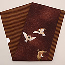 舞い踊る雀の名古屋帯 帯裏