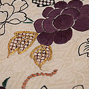 白地江戸裂の名古屋帯 質感・風合