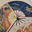 扇円文押し絵名古屋帯 質感・風合