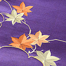 茅葺き門に四季の花文様刺繍名古屋帯　質感・風合