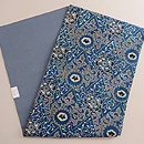 藍地丸に唐草文様和更紗名古屋帯　帯裏