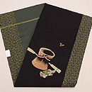 猿かに合戦文様繋ぎ名古屋帯　帯裏