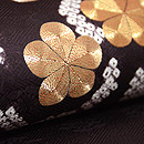 梅文様名古屋帯　質感・風合