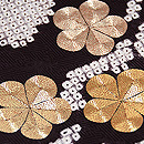 梅文様名古屋帯　質感・風合