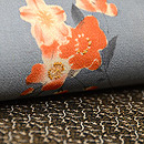 桜に雀江戸縮緬の名古屋帯　質感・風合