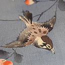 桜に雀江戸縮緬の名古屋帯　質感・風合