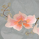 立涌に春蘭の刺繍開き名古屋帯　質感・風合