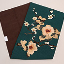 梅に椿の刺繍名古屋帯　帯裏