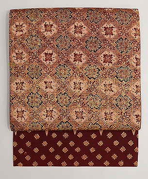 パトラ文様金更紗開き名古屋帯