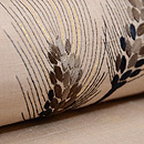 麦文様刺繍名古屋帯　質感・風合