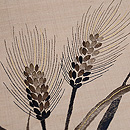麦文様刺繍名古屋帯　質感・風合