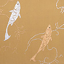 龍村平蔵製 鮎文様紗袋帯　前柄