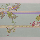 レース柄ヨーロッパ更紗文様名古屋帯　前柄