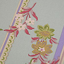 レース柄ヨーロッパ更紗文様名古屋帯　質感・風合