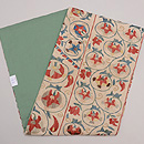 ウズベク スザニ花唐草文様名古屋帯　帯裏