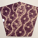 鹿角紫紺染め立涌文様名古屋帯　帯裏