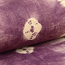 鹿角紫紺染め立涌文様名古屋帯　質感・風合