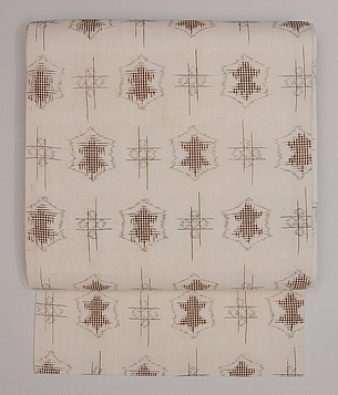 近江上布絣の名古屋帯