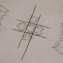 近江上布絣の名古屋帯　質感・風合