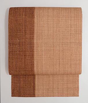 茶濃淡しな布名古屋帯