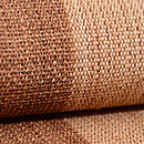 茶濃淡の麻名古屋帯　質感・風合
