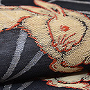 野うさぎの紗名古屋帯　質感・風合