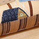 ヨットのコラージュ麻の名古屋帯　質感・風合