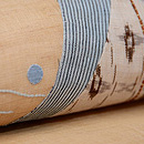 ヨットのコラージュ麻の名古屋帯　質感・風合