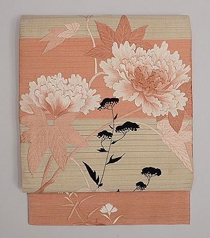 秋草の図刺繍付帯