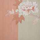 秋草の図刺繍付帯　前柄