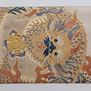 龍丸文様紗の名古屋帯　前柄