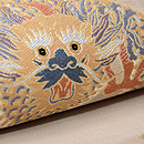 龍丸文様紗の名古屋帯　質感・風合