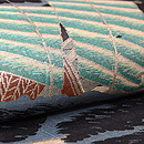 帆船文様名古屋帯　質感・風合