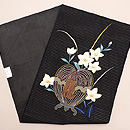 桔梗に虫かごの名古屋帯　帯裏