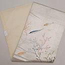 海中文様銀の名古屋帯　帯裏