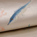 海中文様銀の名古屋帯　質感・風合