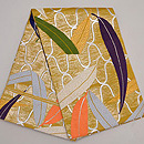 網手に笹文様紗の丸帯　帯裏