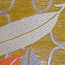 網手に笹文様紗の丸帯　質感・風合