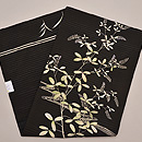 黒地萩文様絽の名古屋帯　帯裏