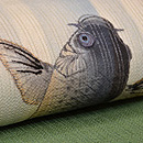 鯉の滝昇り図名古屋帯　質感・風合