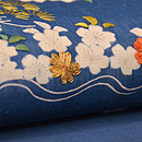 江戸帷子解き藍染名古屋帯　質感・風合