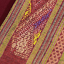 ラオス緯浮織の名古屋帯　質感・風合