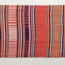 ラオス緯浮織の名古屋帯　前柄