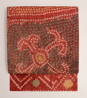 インドバンダニ絞りの名古屋帯