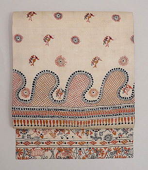 インド フルカリ刺繍の名古屋帯