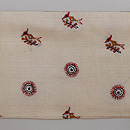 インド フルカリ刺繍の名古屋帯　前柄