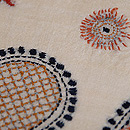 インド フルカリ刺繍の名古屋帯　質感・風合