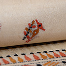 インド フルカリ刺繍の名古屋帯　質感・風合