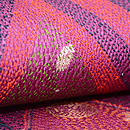 インド カンタワークの帯　質感・風合